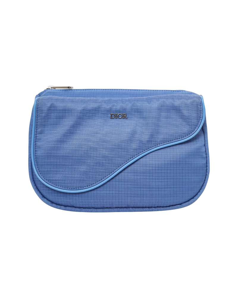 Dior Saddle Universe Body Bag — Blue Nylon