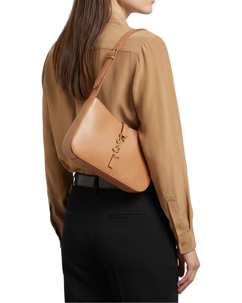 Saint Laurent Le 5 à 7 Hobo Bag — Brown, Small
