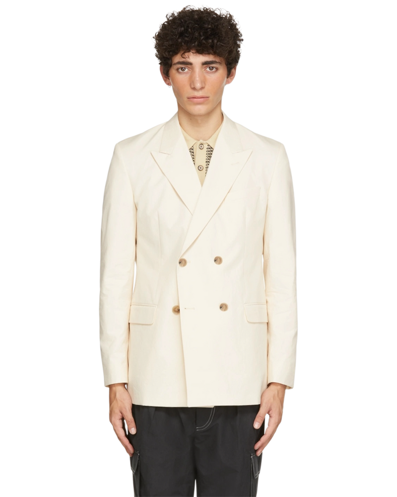 Nanushka Off-White Poplin Malvin Blazer
