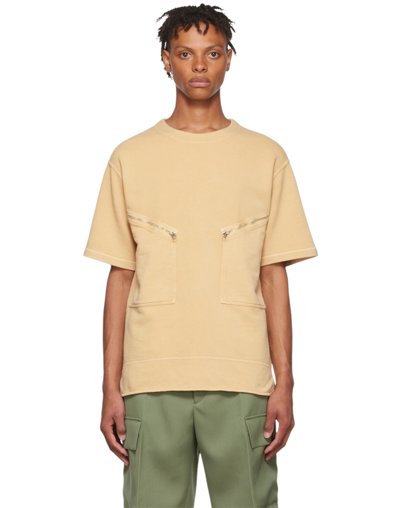 Jil Sander Zipped Patch Pocket Crewneck Shirt