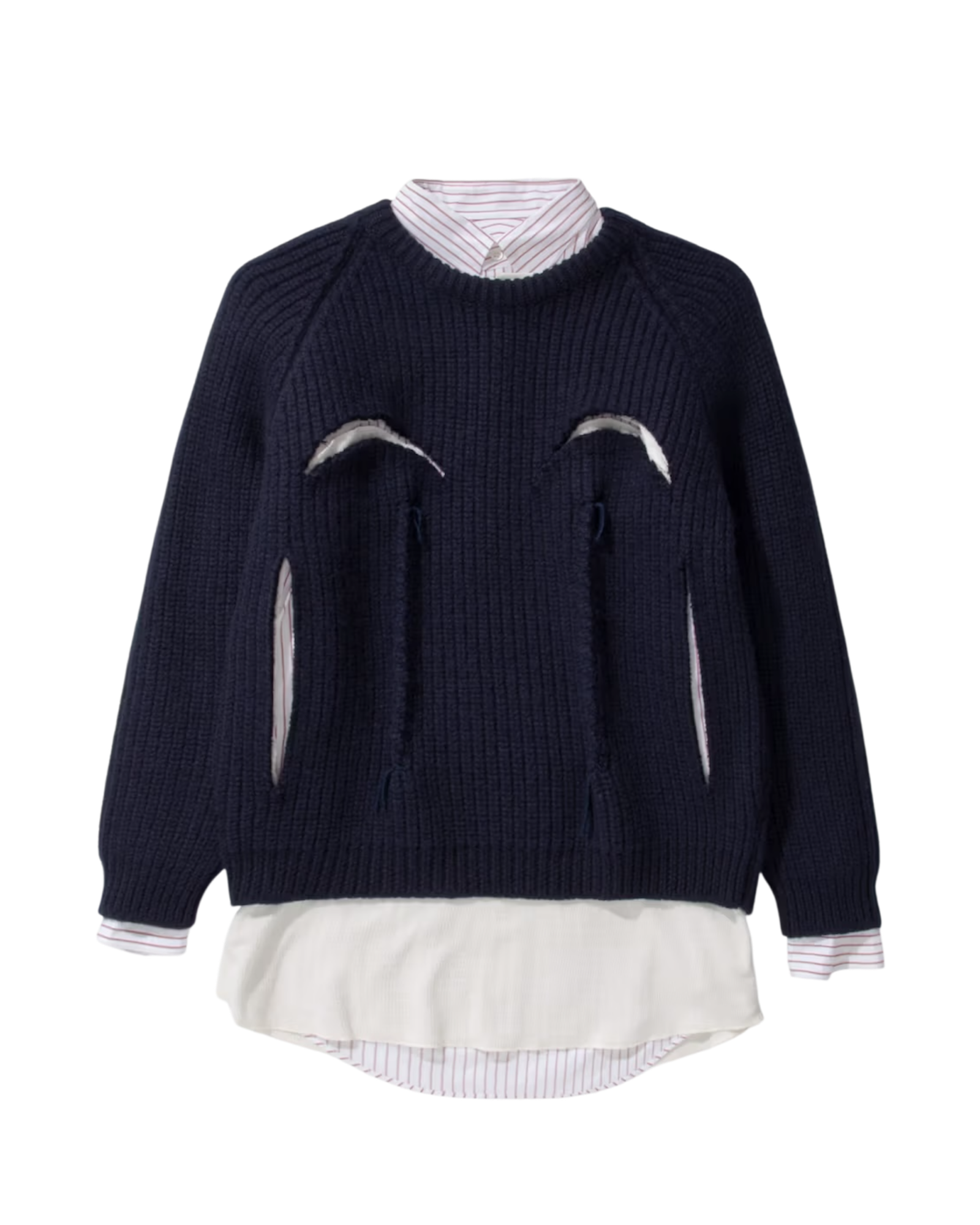 Maison Margiela Navy Layered Three-Piece Sweater