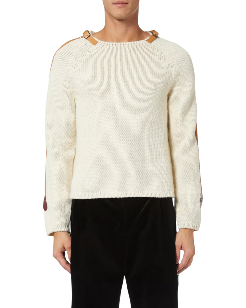 Gucci Buckle Strap Wool Sweater