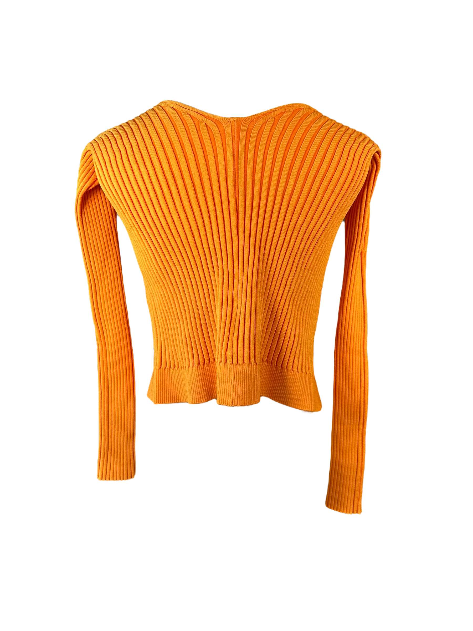 Jacquemus Pralú Cropped Sweater in Orange