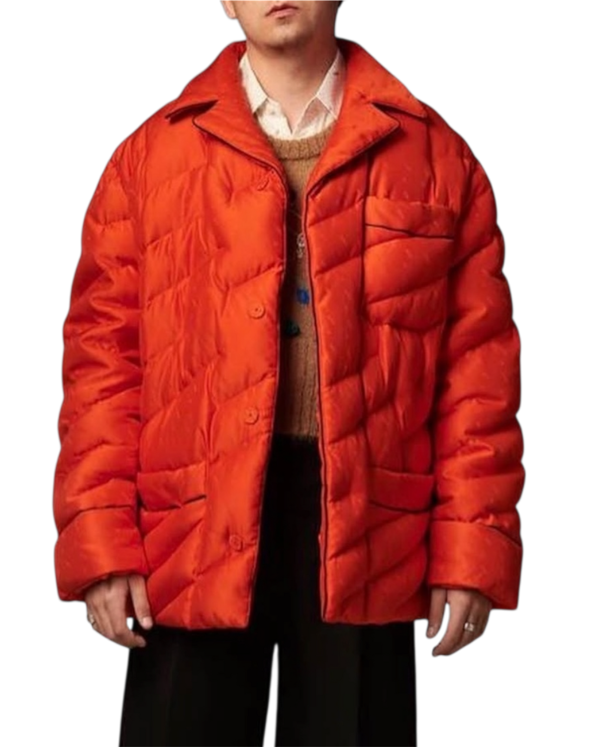 Fendi AW21 Puffer Blouson Jacket in Bitter
