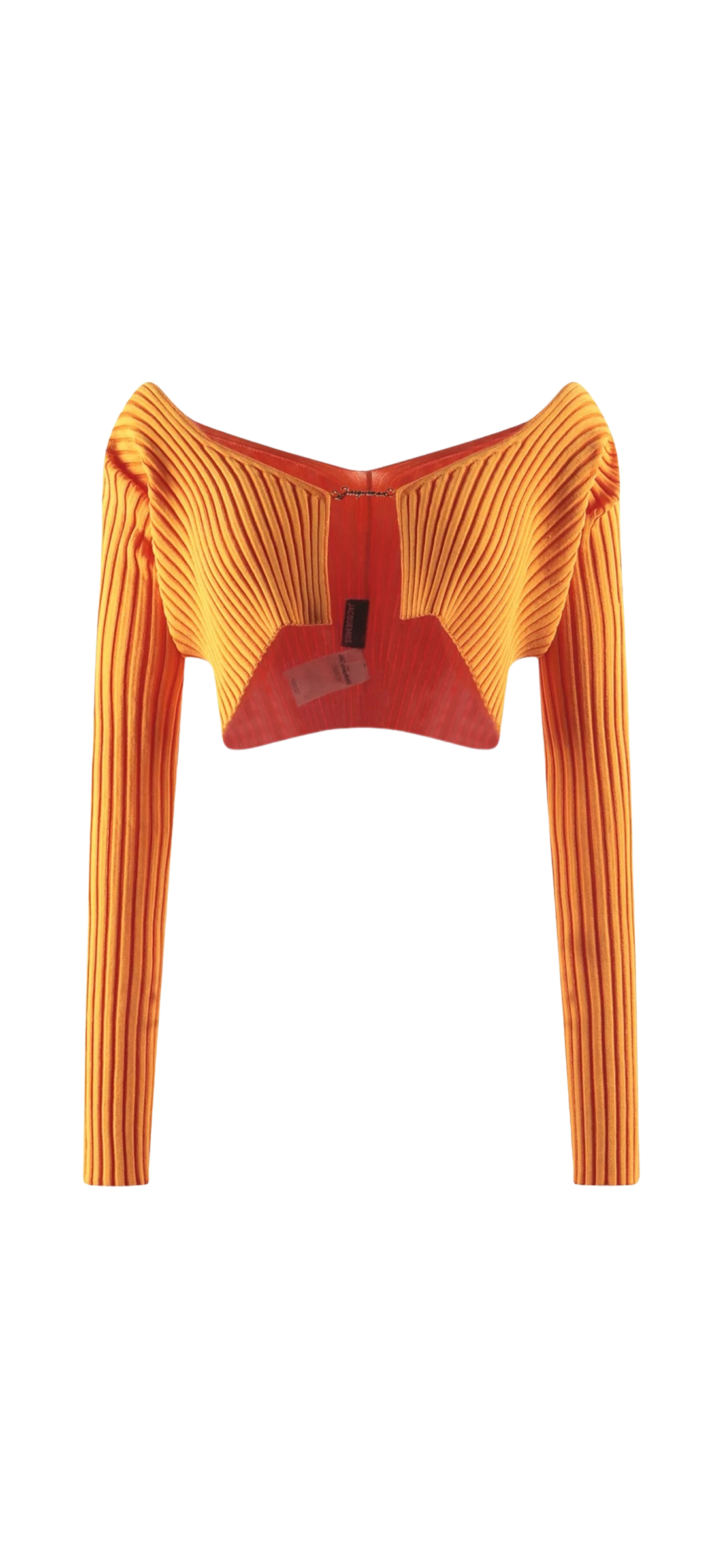 Jacquemus Pralú Cropped Sweater in Orange