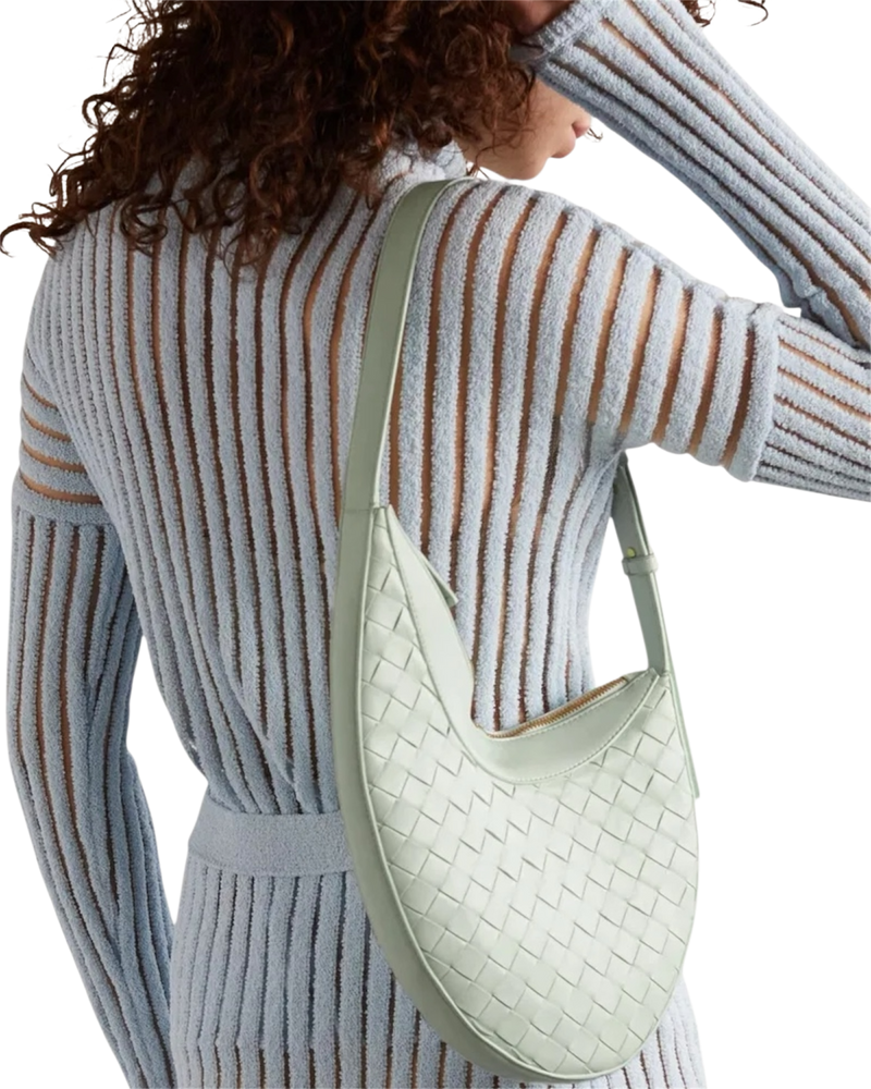 Bottega Veneta Nappa Intrecciato Drop Bag in Glacier