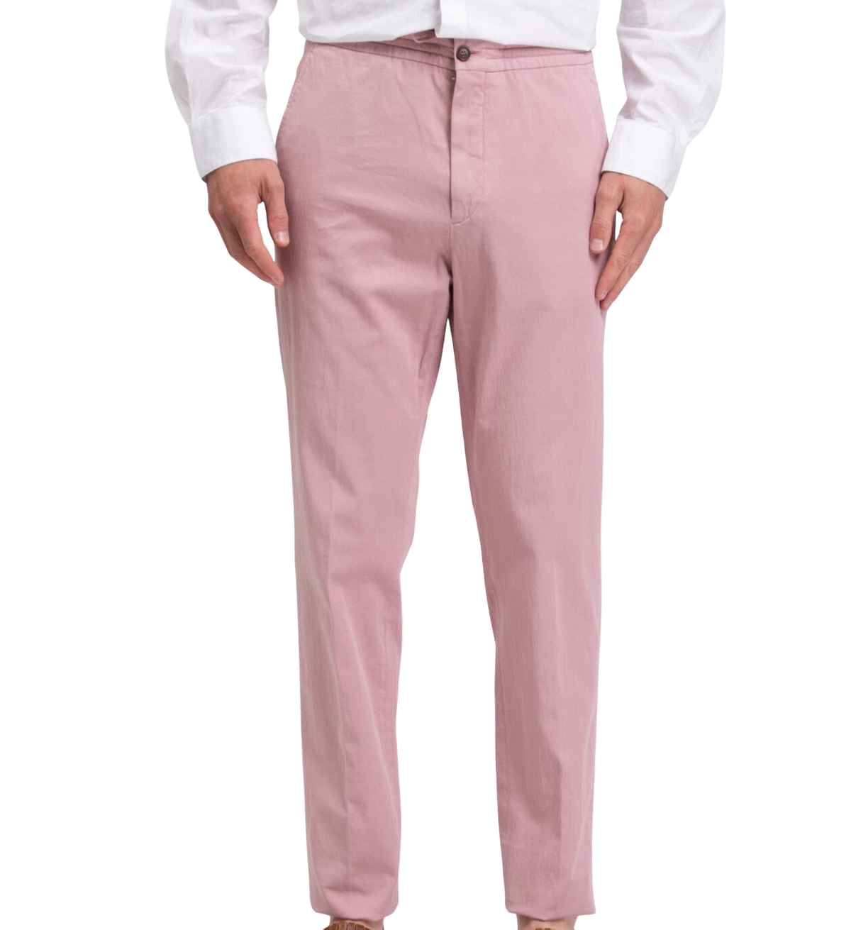 Ermenegildo Zegna URI06 Drawcord Dress Trousers in Pink