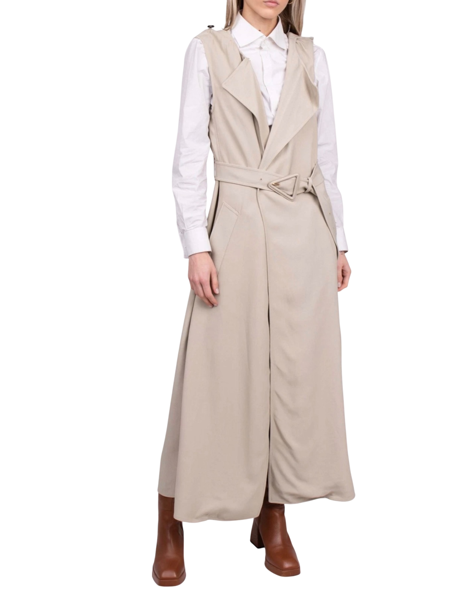 Bottega Veneta Fall 2020 Leather and Twill Multiway Trench Coat