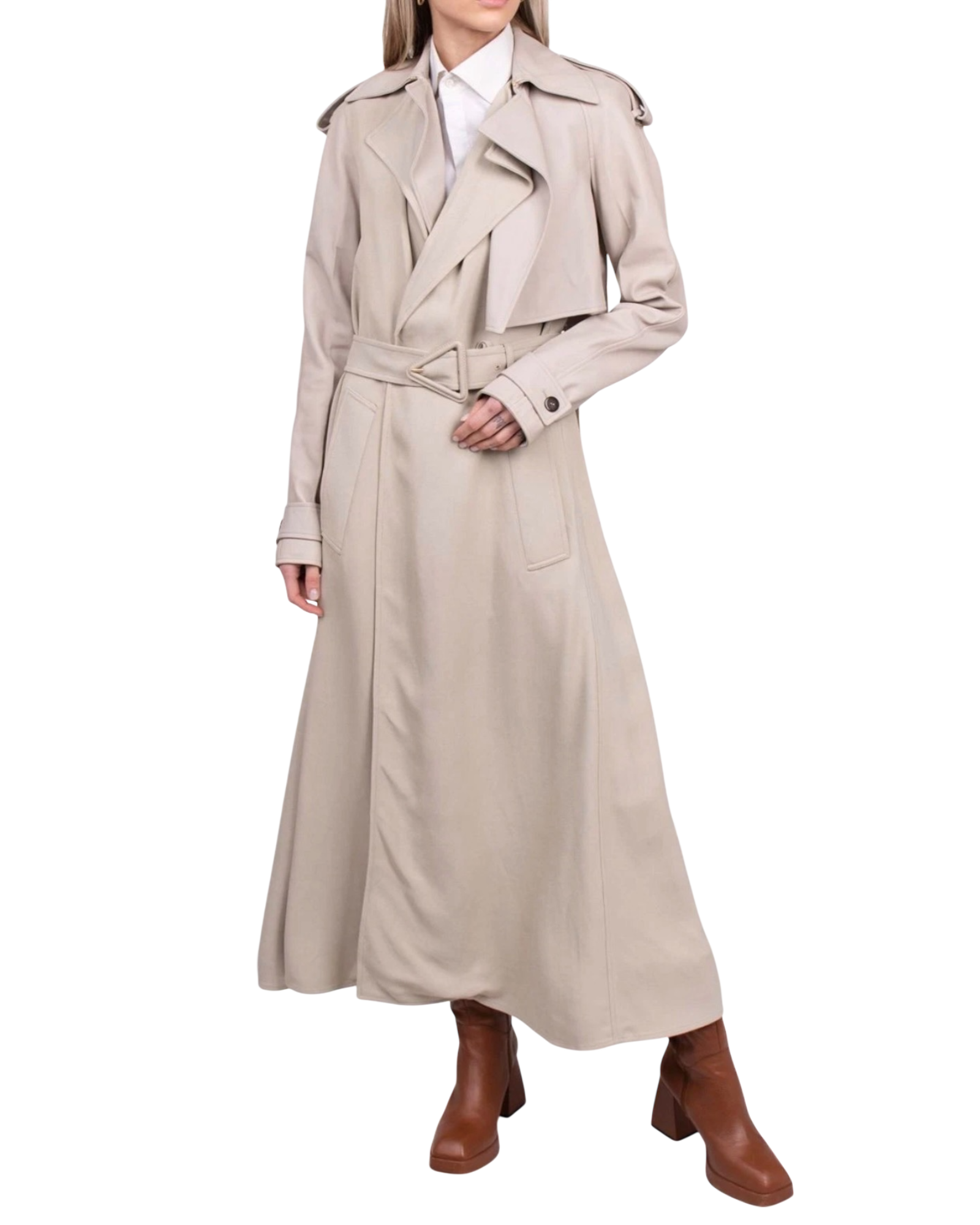 Bottega Veneta Fall 2020 Leather and Twill Multiway Trench Coat