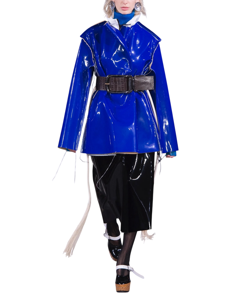 Marni Purple Vinyl Coat