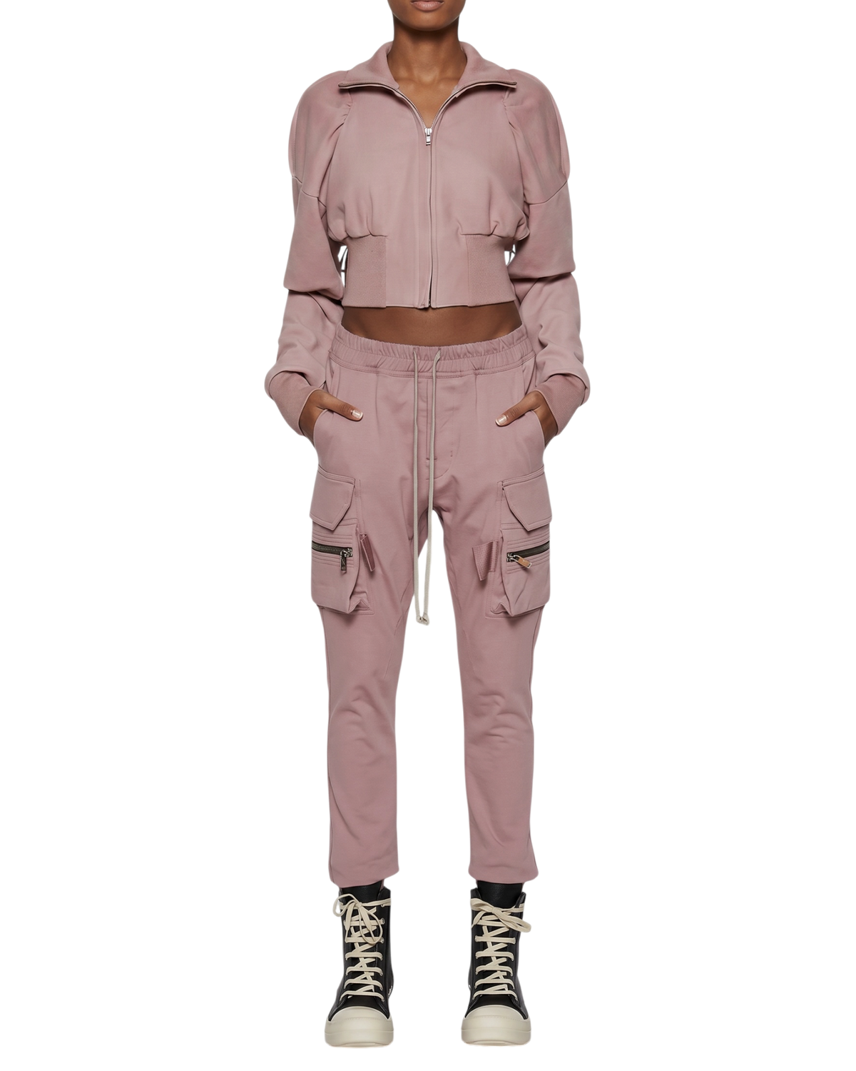 Rick Owens Matsodon Cargos — Dusty Pink, Size IT38