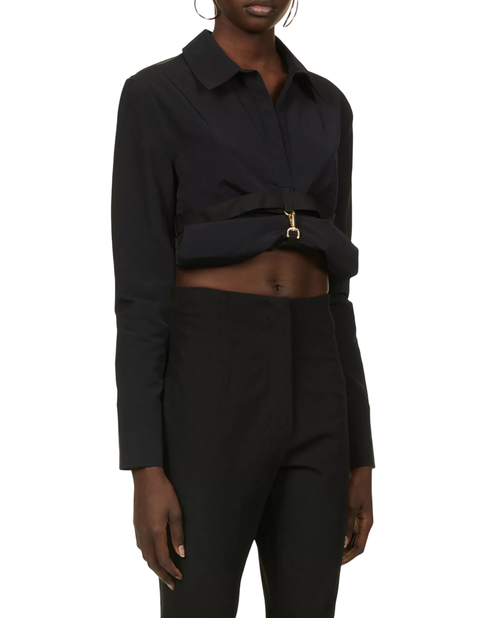 Jacquemus La Chemisa Terra Cropped Rolled Shirt