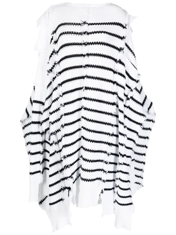 Marni Breton Stripes Cotton Cape