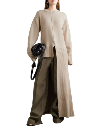 Peter Do FW21 Beige Convertible Cape Sweater
