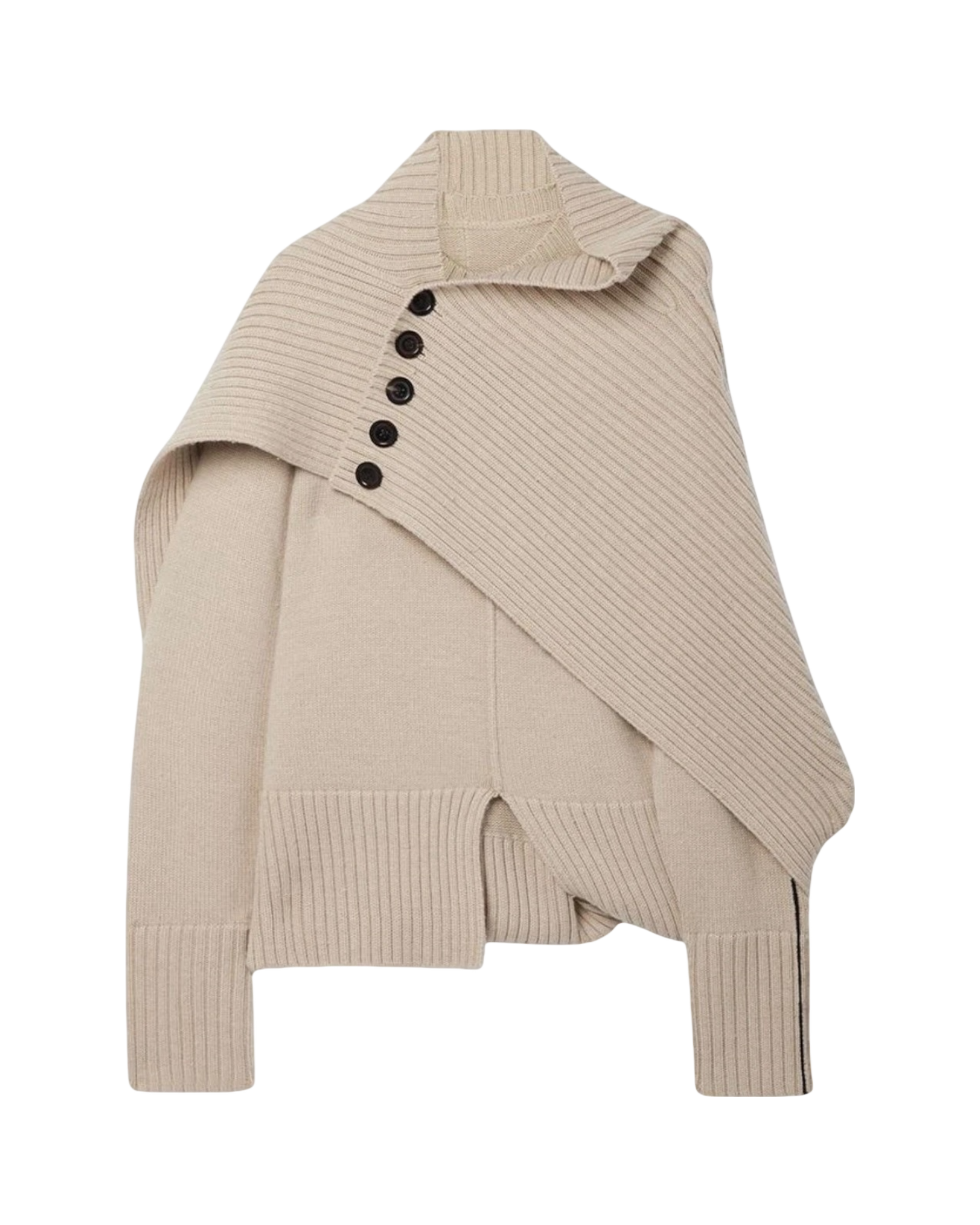 Peter Do FW21 Beige Convertible Cape Sweater