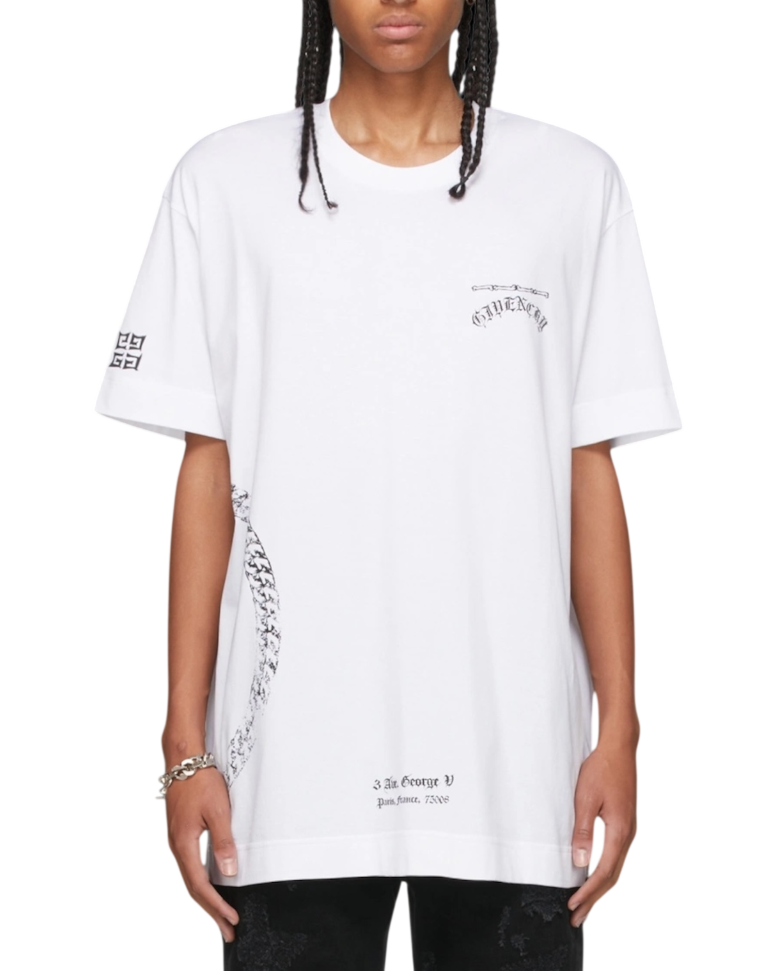 Givenchy Symbol Circle Chain Oversized T-Shirt