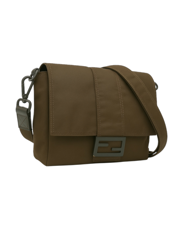 Fendi Econyl Nylon Cuoio Romano Monochrome Messenger Bag