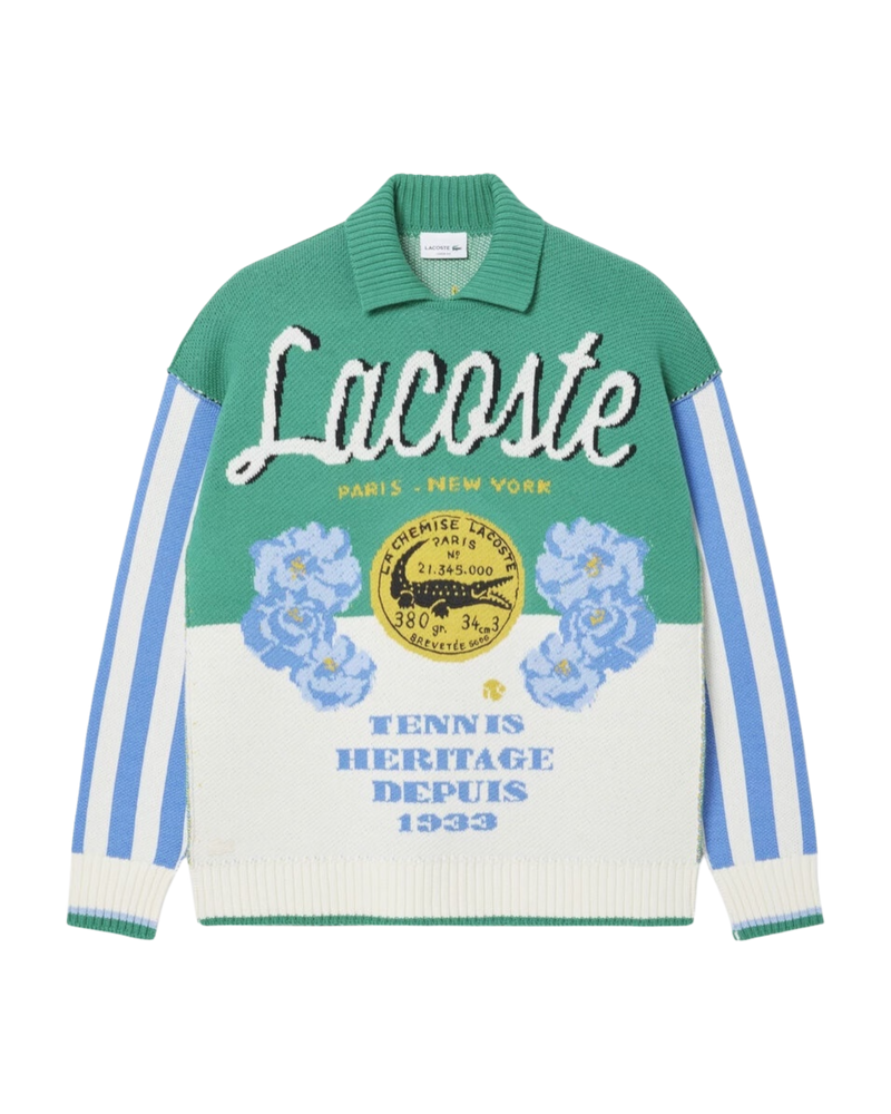 Lacoste Runway Multicolor Loose-Fit Sweater
