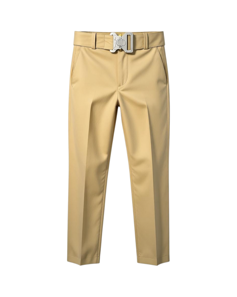 Dior Pleated Khaki Trousers with Alyx Buckle