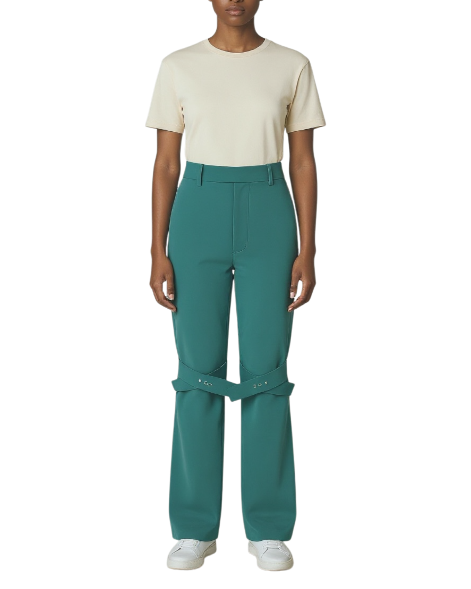 Bottega Veneta Blue Knee Strap Trousers