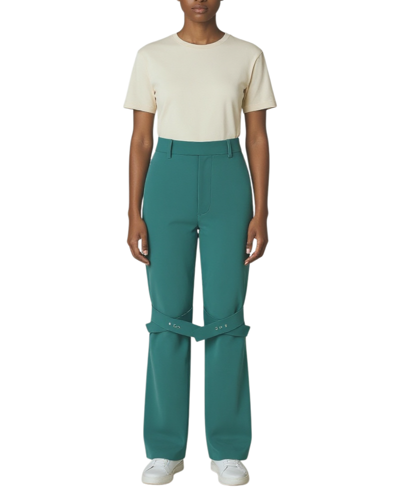 Bottega Veneta Blue Knee Strap Trousers