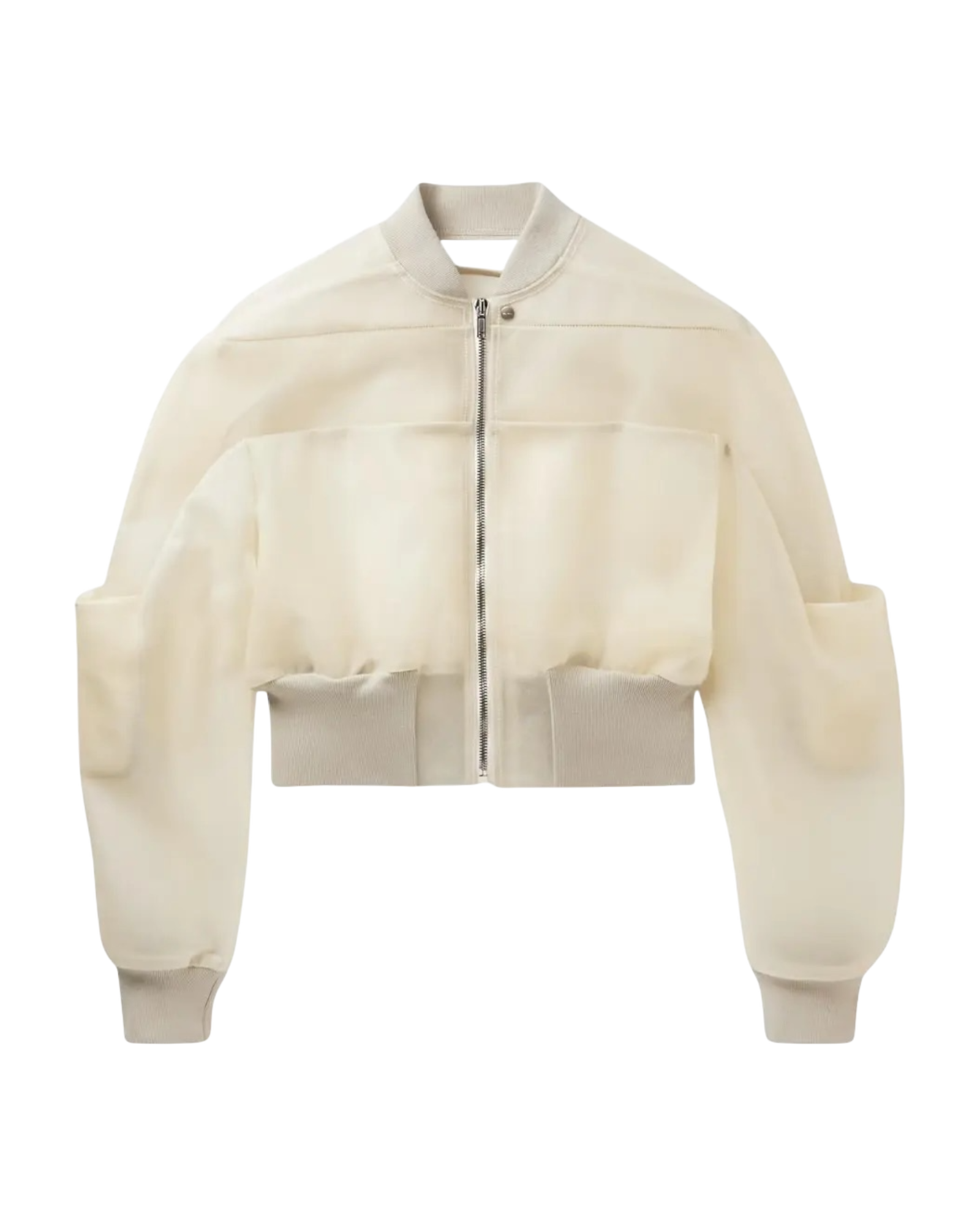 Rick Owens Girdered Bomber Cropped in Transparent Leather