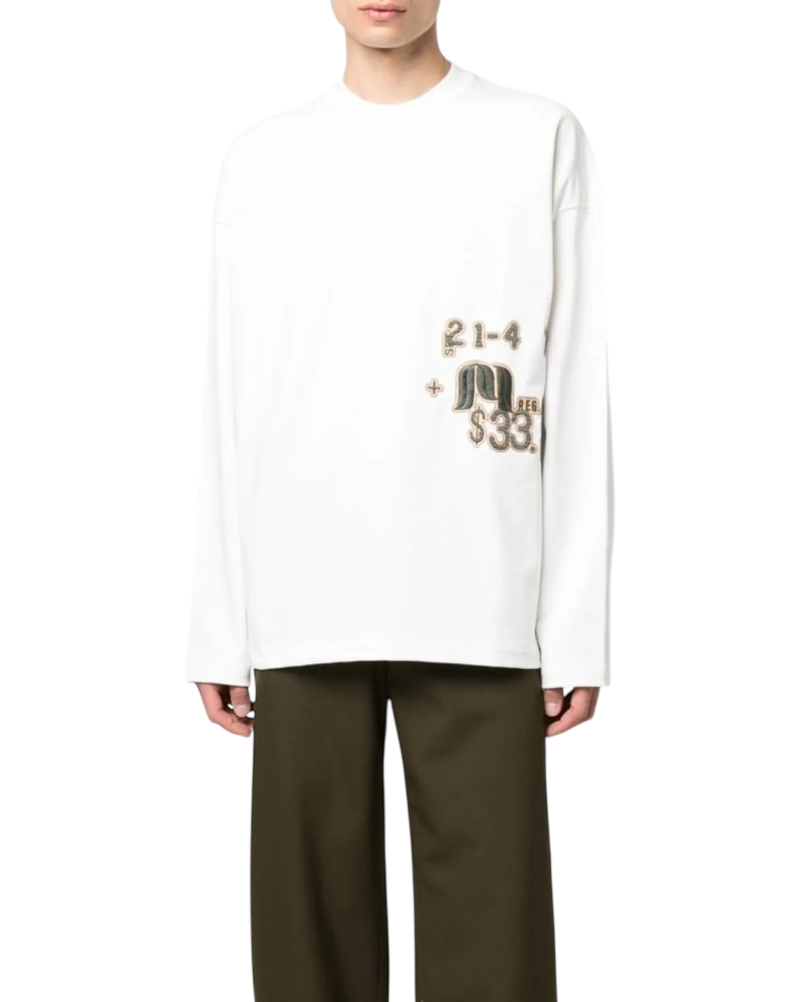 Jil Sander Embroidered Motif Long Sleeve T-Shirt