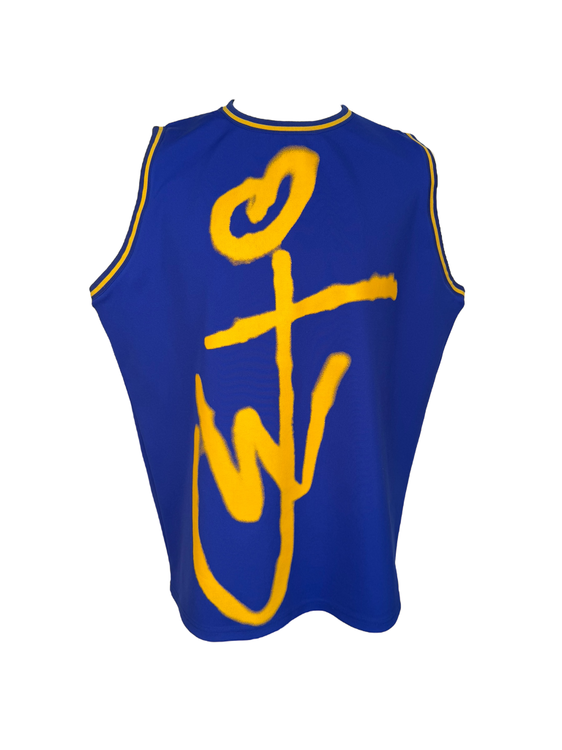 JW Anderson Blue Logo Basketball Tank Top