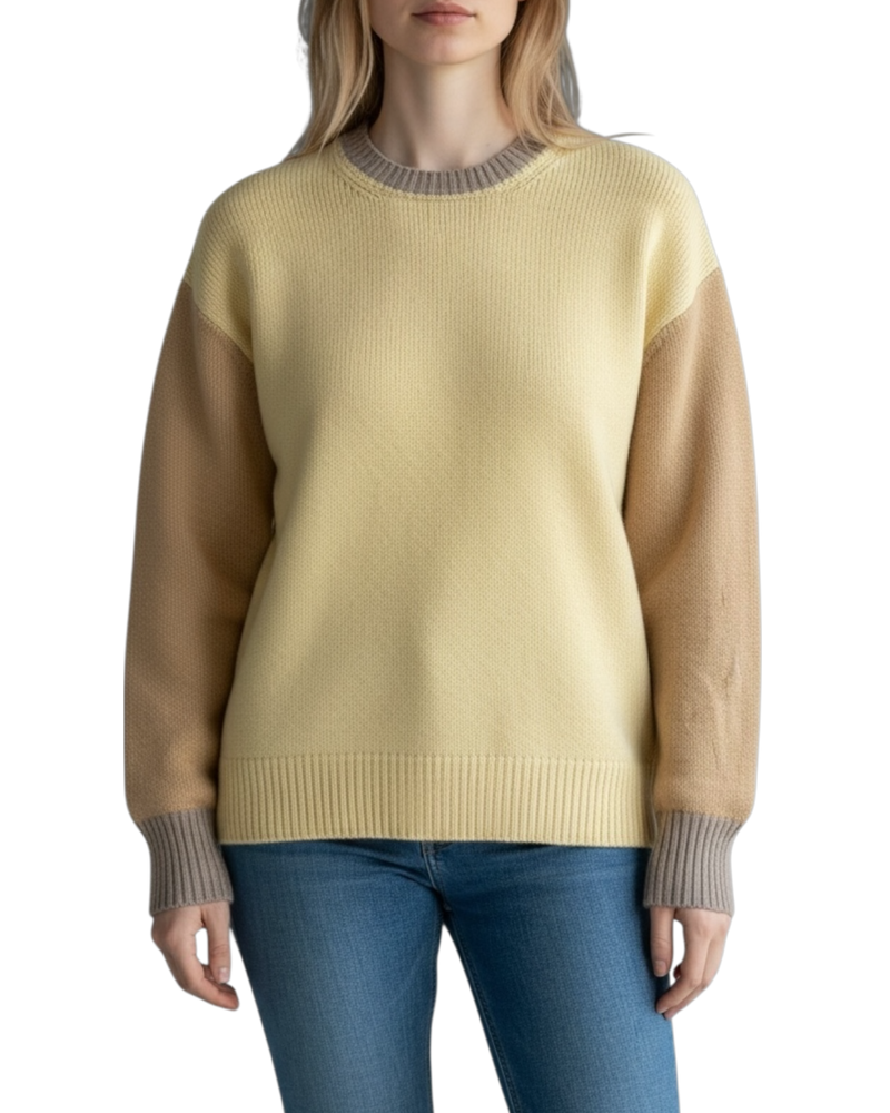 Marni SS2020 Color-block Cashmere Knit Crewneck Sweater