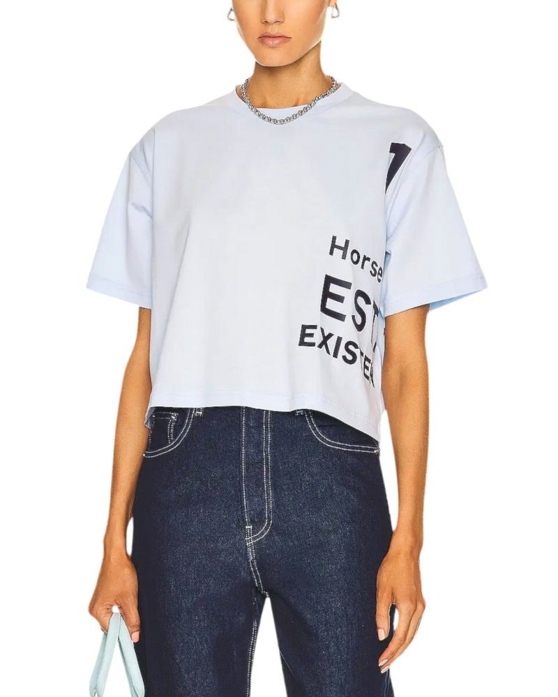 Burberry Horseferry Laney Light Blue Crop Top