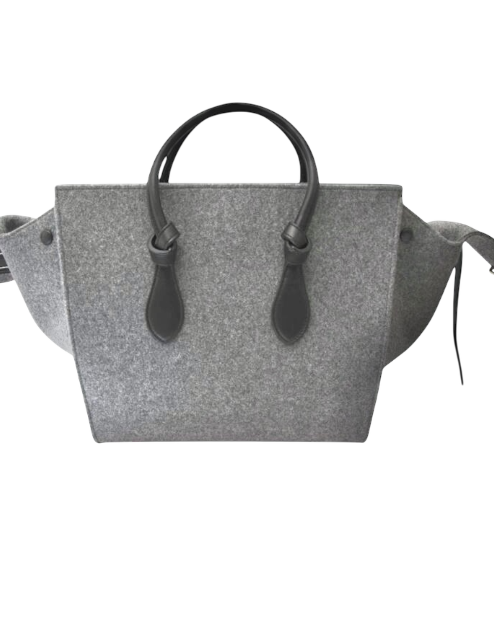 Celine Tie Bag in Felt & Calfskin Leather