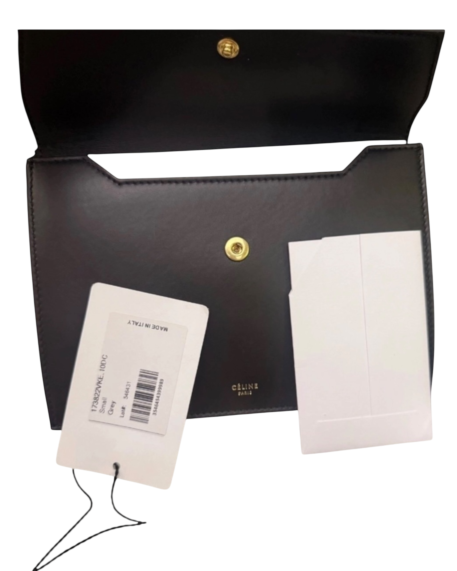 Celine Tie Bag in Felt & Calfskin Leather