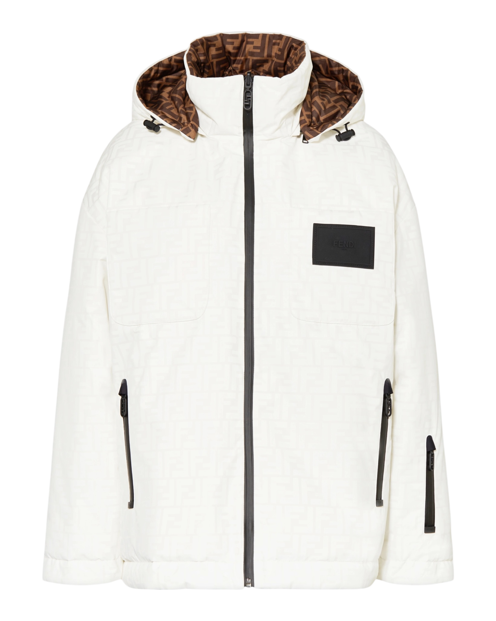 Fendi Reversible Ski Jacket in Ecru