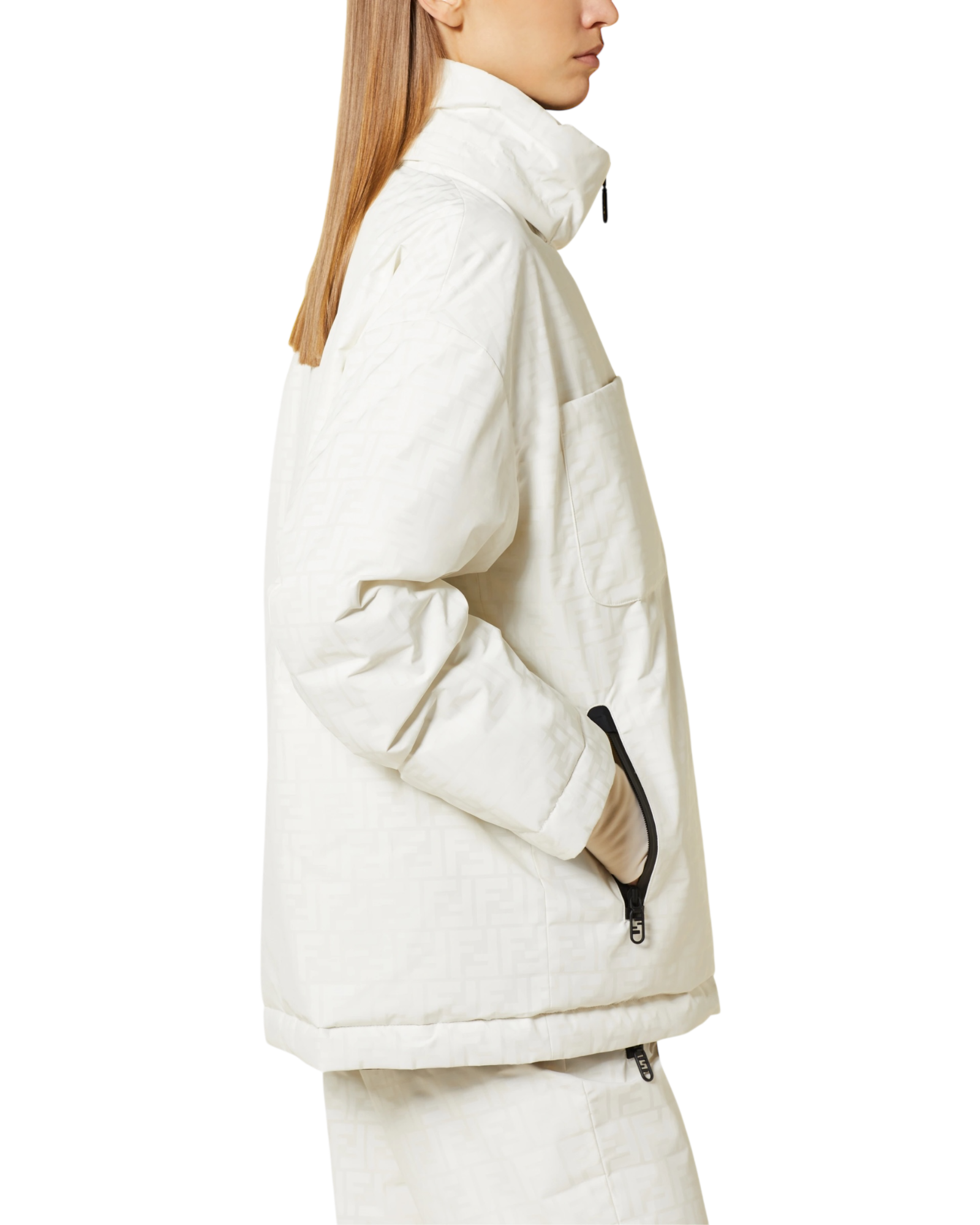 Fendi Reversible Ski Jacket in Ecru