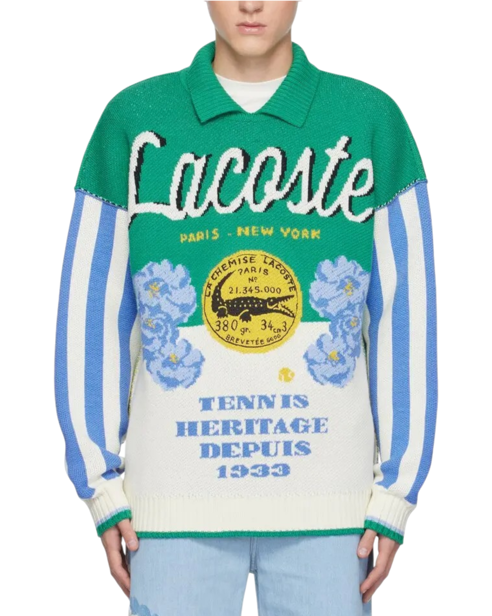 Lacoste Runway Multicolor Loose-Fit Sweater