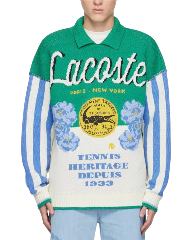 Lacoste Runway Multicolor Loose-Fit Sweater