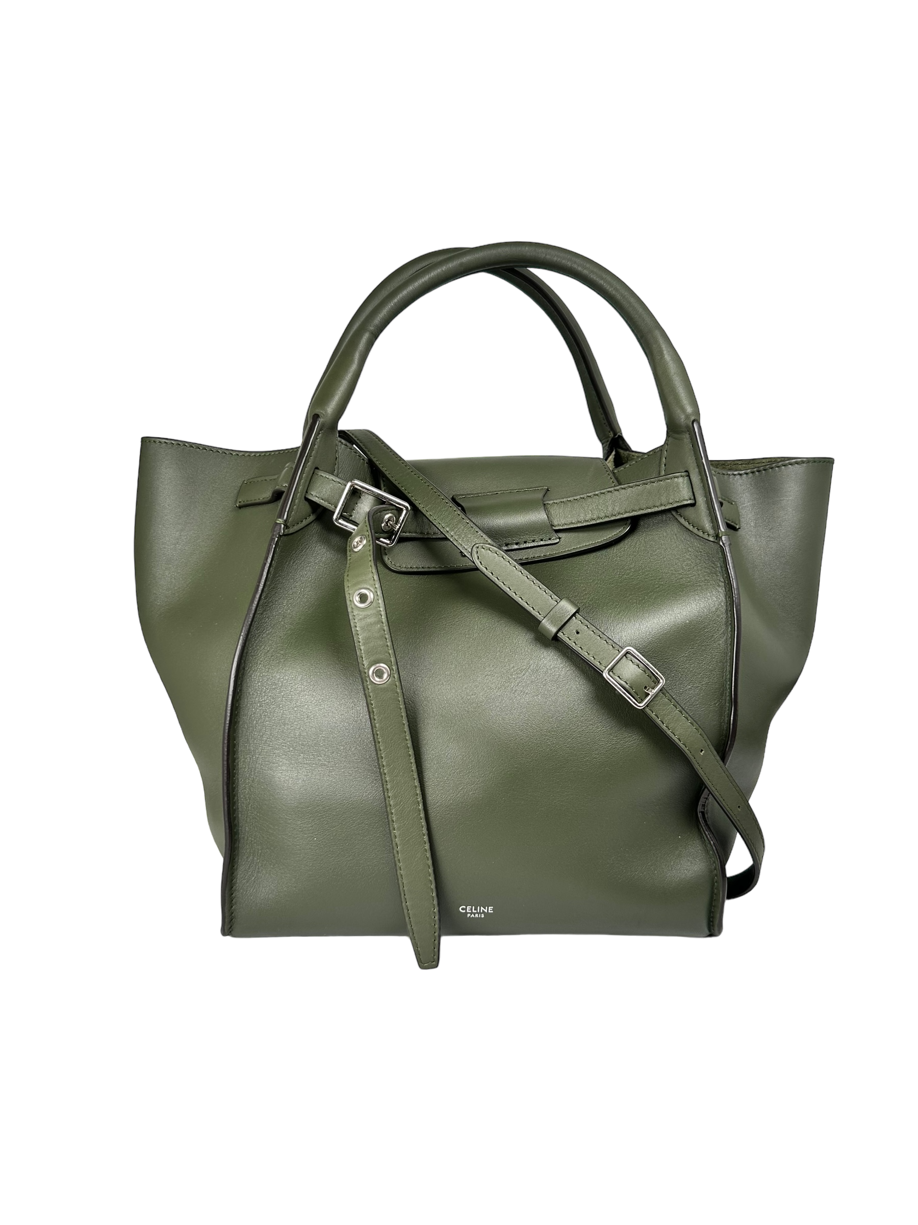 Celine Big Bag 2 Way Tote in Green