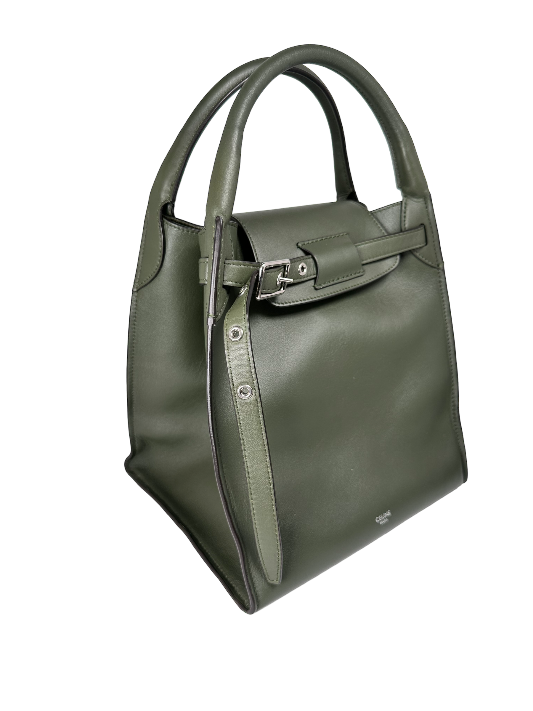 Celine Big Bag 2 Way Tote in Green