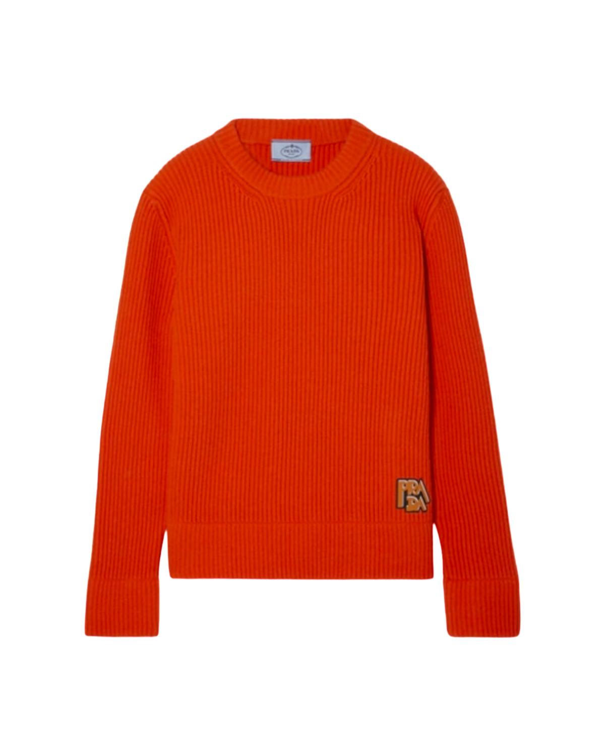 Prada Appliquéd Ribbed Wool & Cashmere Sweater