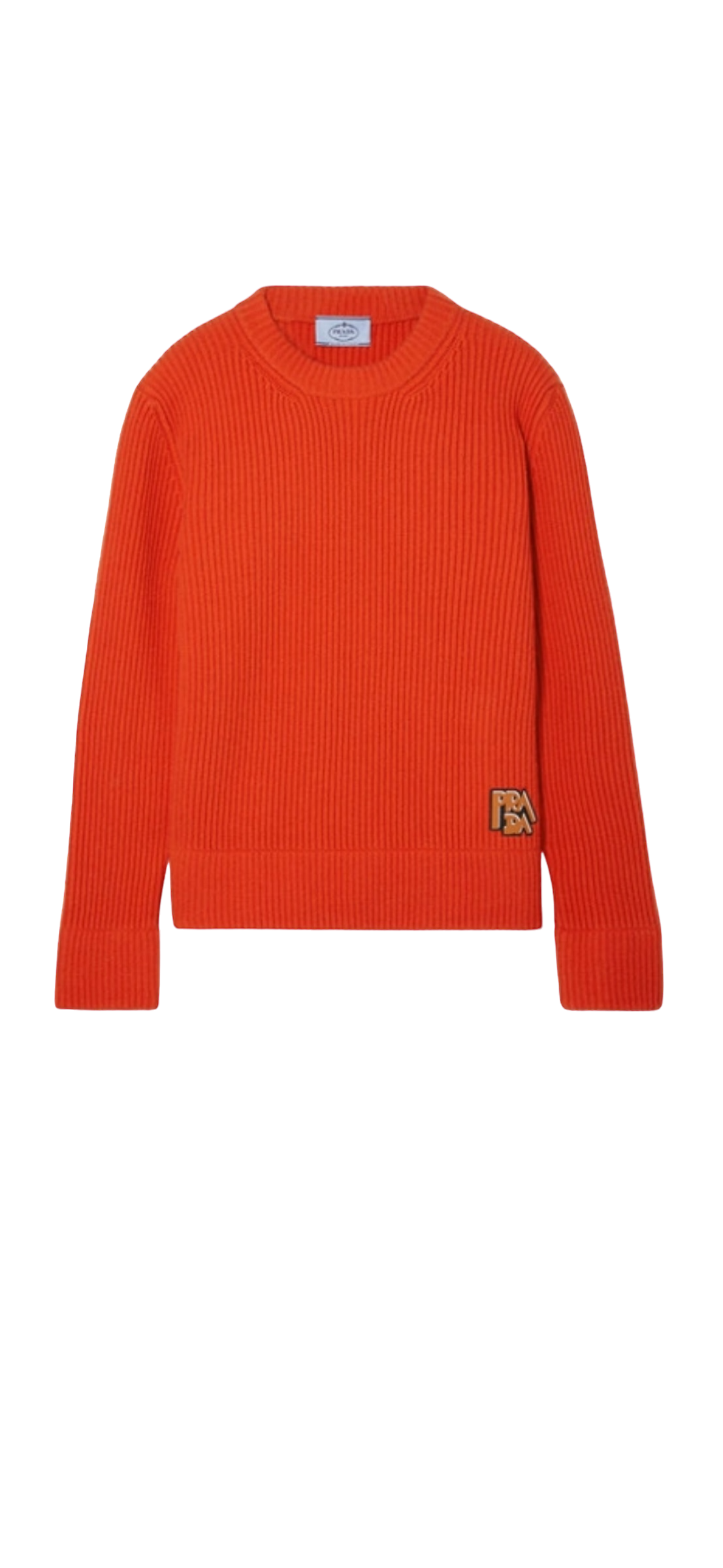 Prada Appliquéd Ribbed Wool & Cashmere Sweater