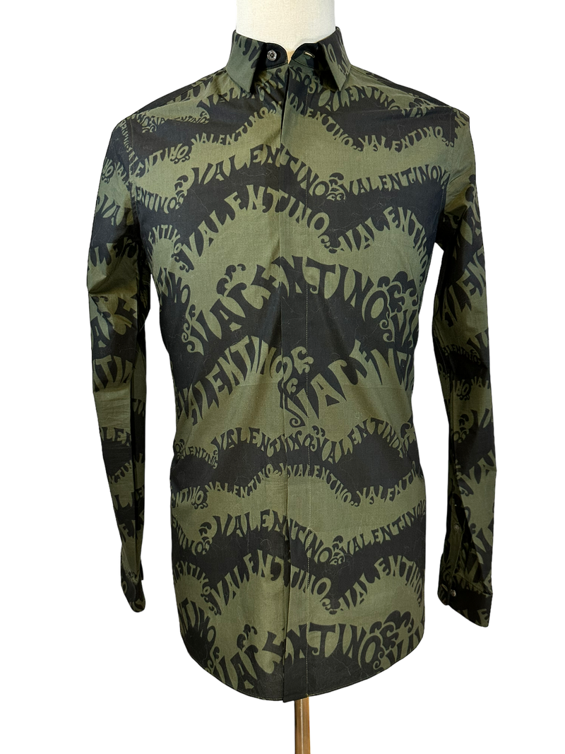 Valentino Wave Print Longsleeve Shirt