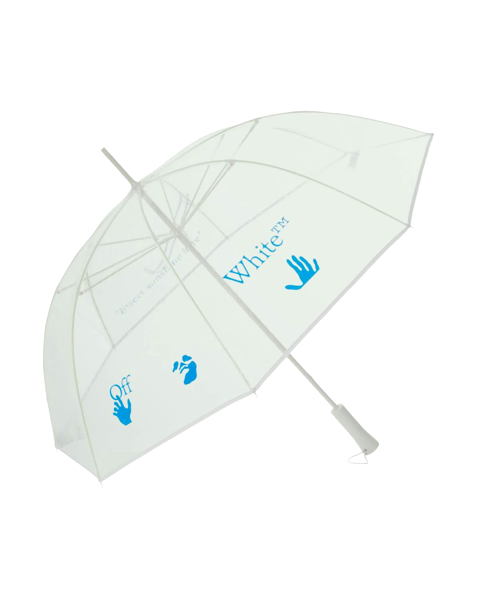 Off-White Transparent Long Umbrella