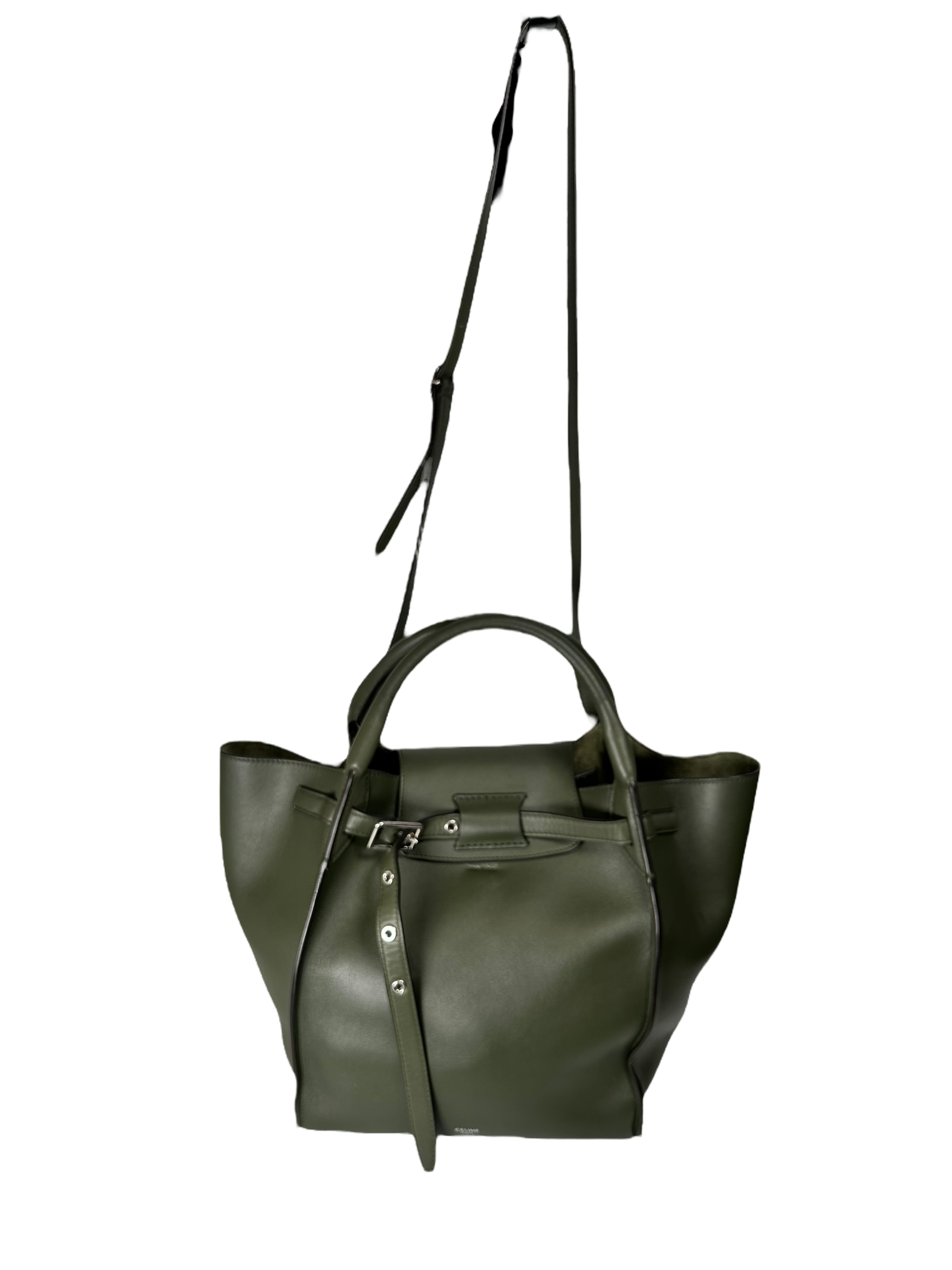 Celine Big Bag 2 Way Tote in Green