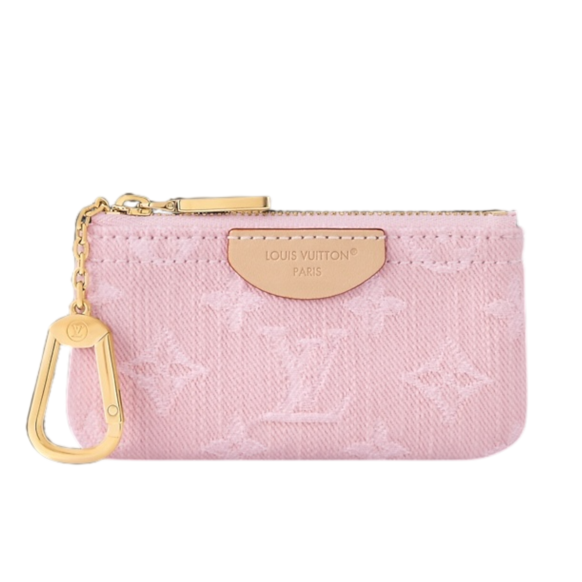 Louis Vuitton Card Key Case Pouchette in Pink Denim