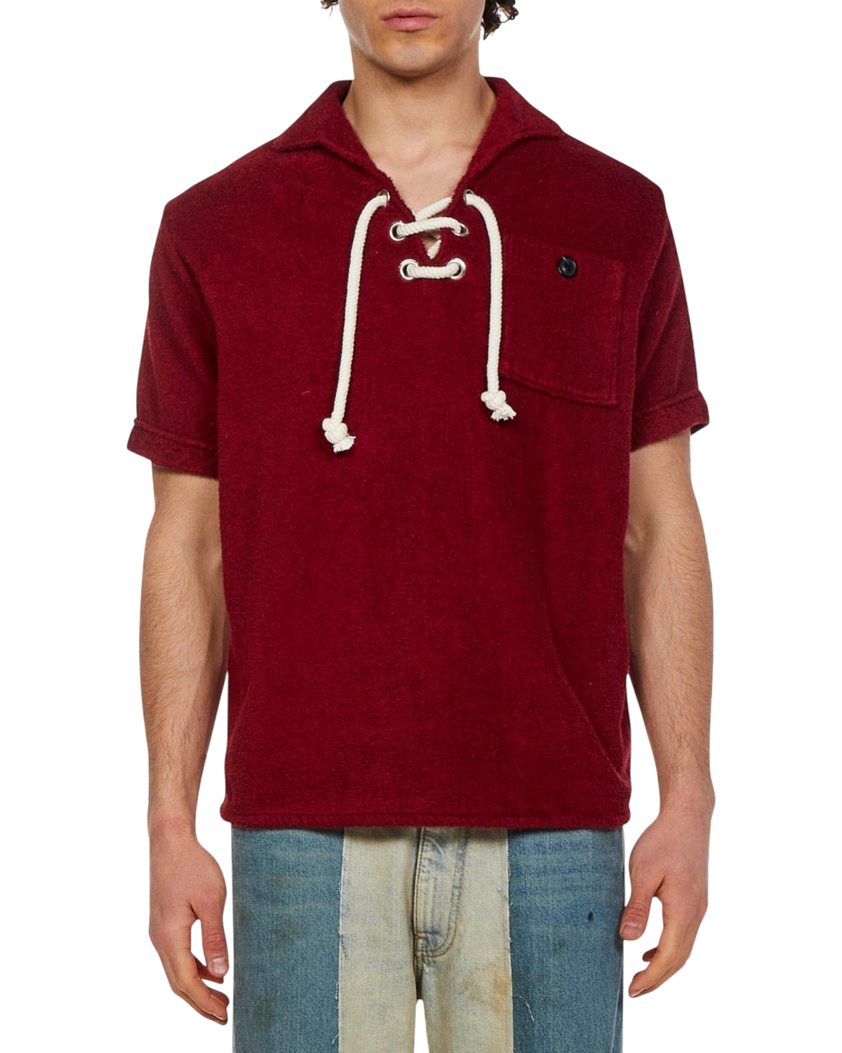 Maison Margiela Drawstring Short Sleeved Polo Shirt