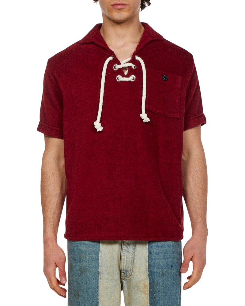 Maison Margiela Drawstring Short Sleeved Polo Shirt