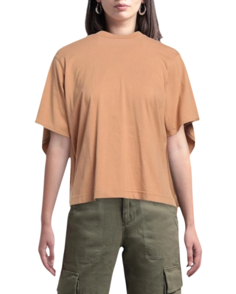 Celine Cotton and Leather Trim Scarf T Shirt