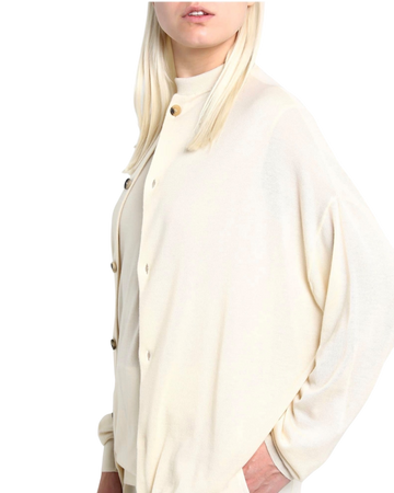 Celine FW18 Cashmere Mock-Neck Button Cardigan