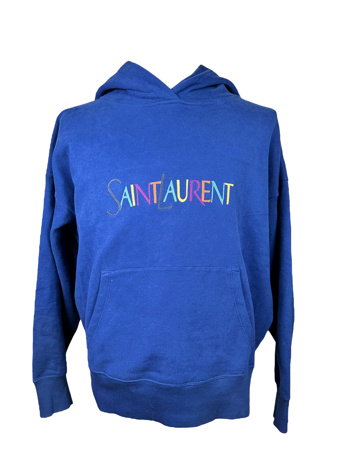 SAINT LAURENT LOGO EMBROIDERED HOODIE
