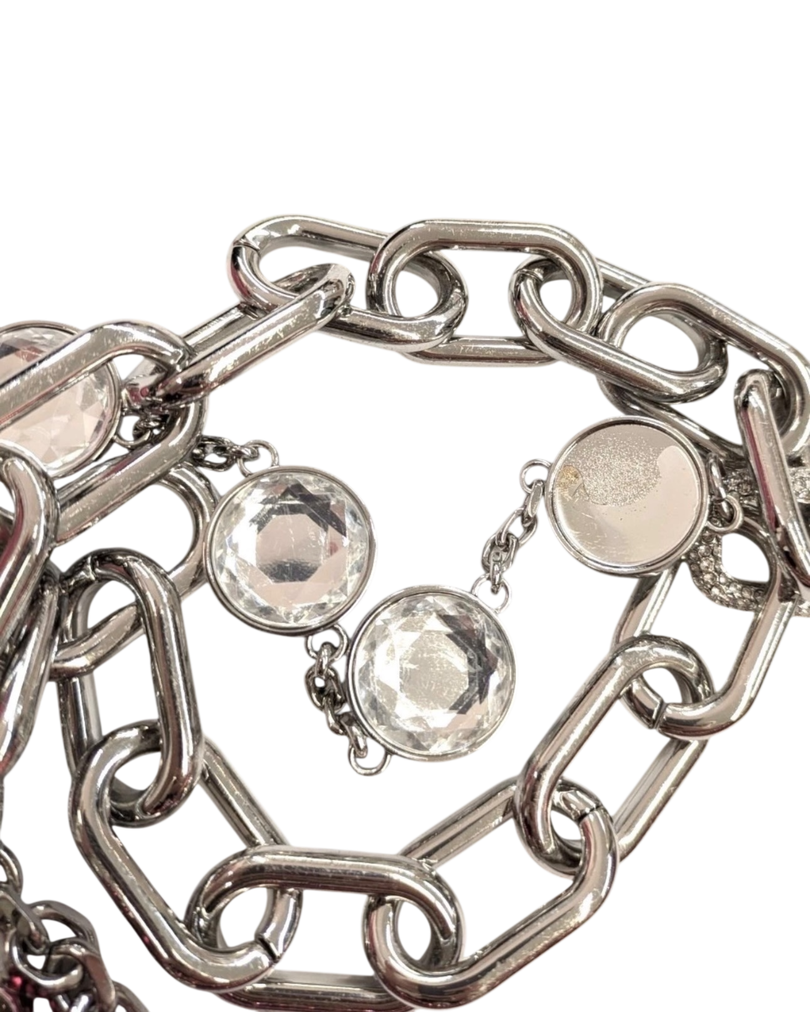Judith Leiber Watermelon Crescent Crystal-Embelliished Silver-Toned Clutch in Red